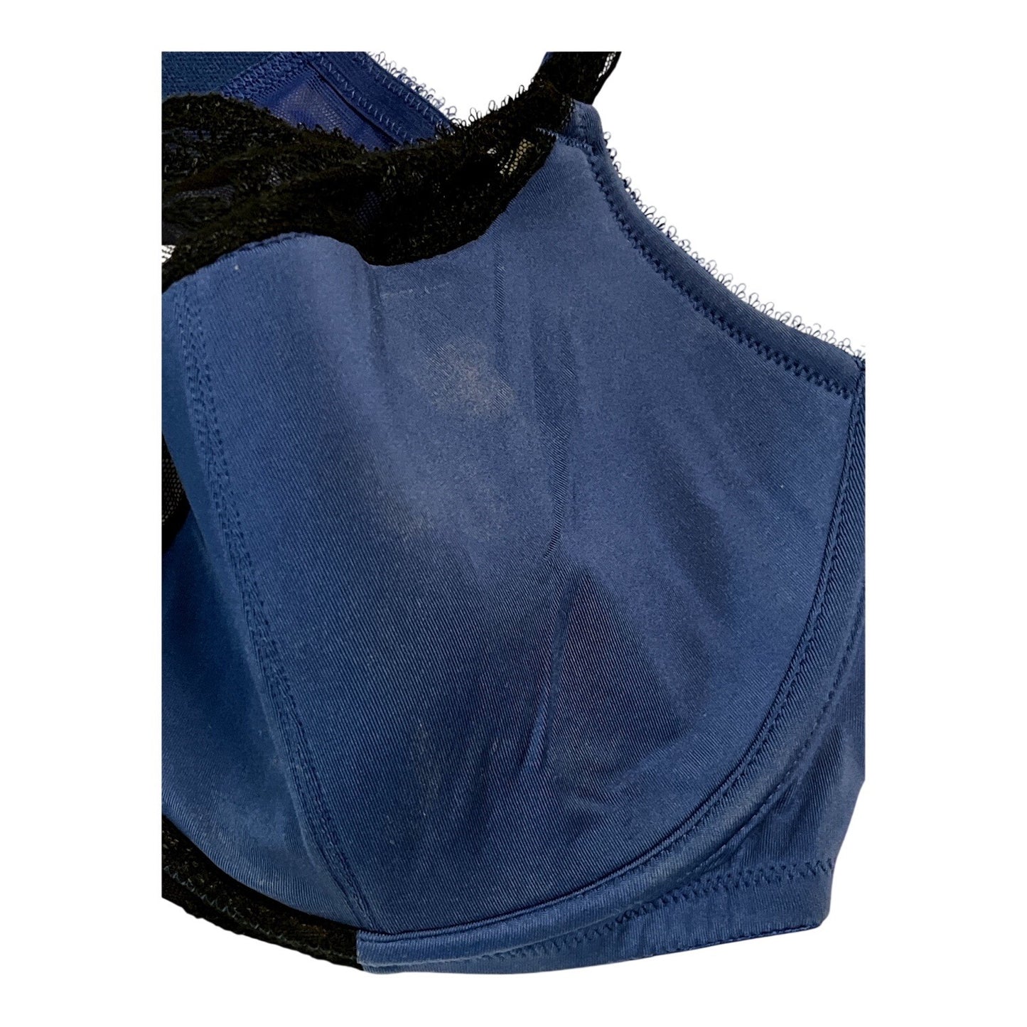 Cacique Intimates French Full Coverage Underwire Bra Blue Black 44D