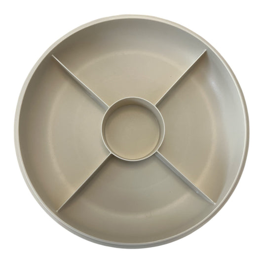 Vintage Tupperware 1708-2 Divided Serving Tray 12" Round Relish Veggie Party Platter