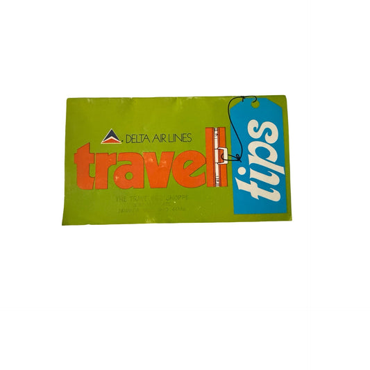Vintage 1974 Delta Air Lines Travel Tips Passenger Guide Airline Ephemera