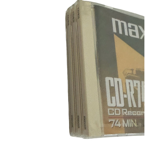 Maxell CD-R74 Recordable Compact Discs 3 Pack 650MB 74 Minute Made in Japan