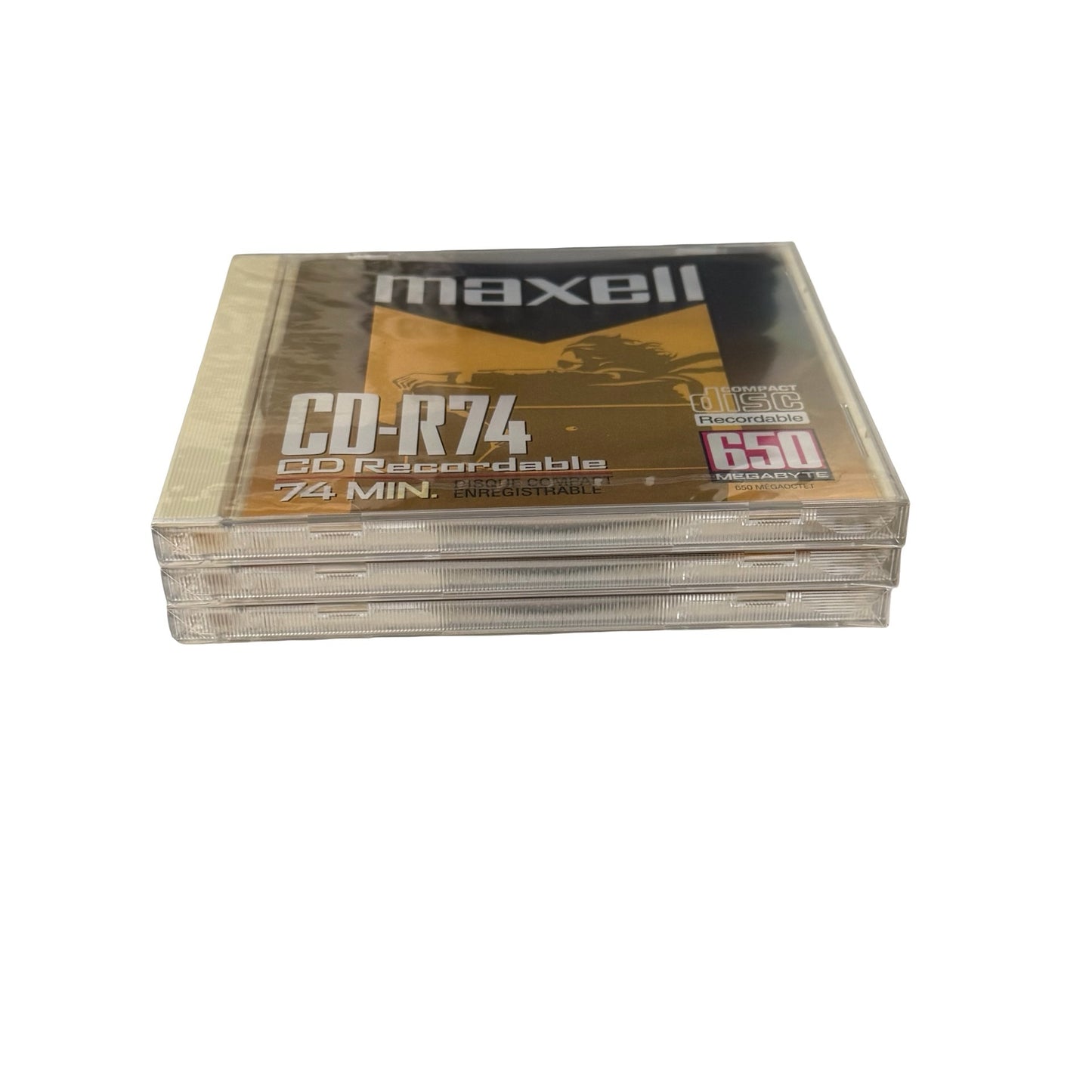 Maxell CD-R74 Recordable Compact Discs 3 Pack 650MB 74 Minute Made in Japan
