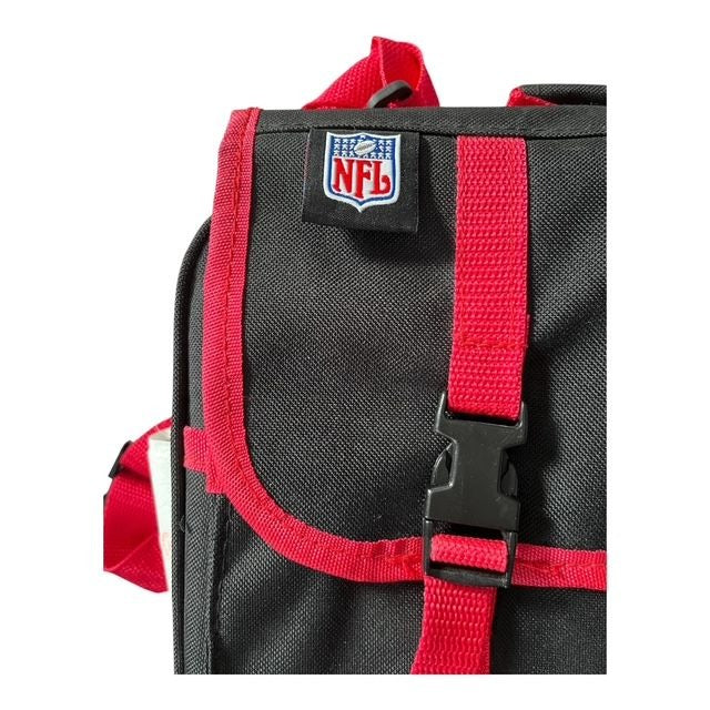 Set of 2 Atlanta Falcons NFL Brand Bleacher Cushion Seats Folding Stadium Chairs w/Pocket & Cup Holder - Like New