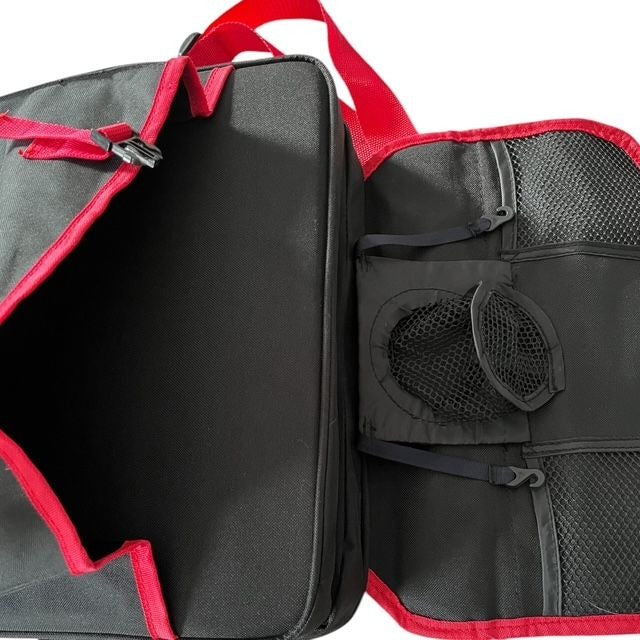 Set of 2 Atlanta Falcons NFL Brand Bleacher Cushion Seats Folding Stadium Chairs w/Pocket & Cup Holder - Like New