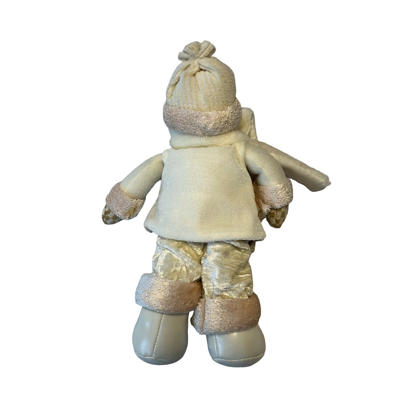 American Payroll Association Snowman Plush 12” Winter Decor Gold Cream Holiday Figure