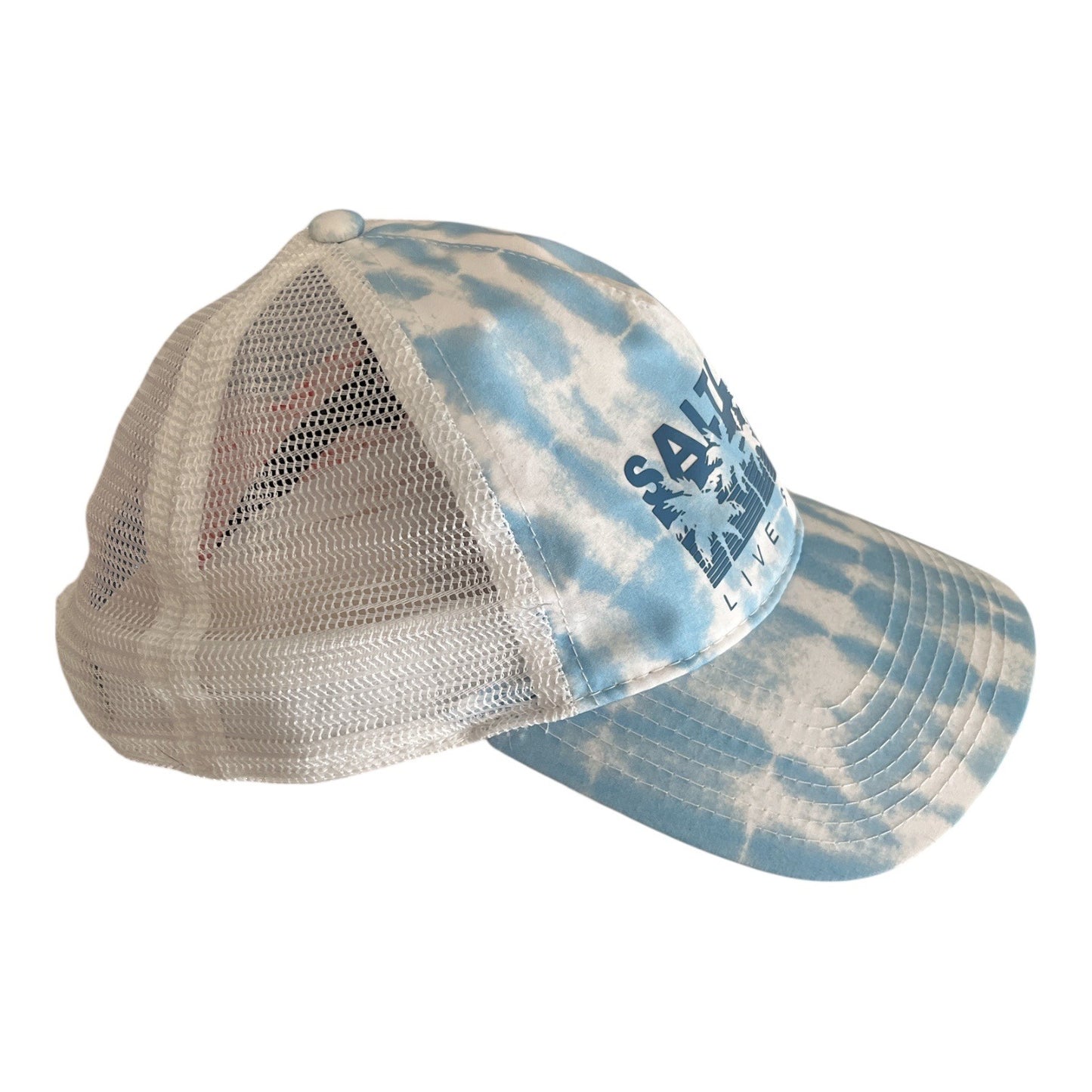 Salt Life Live Salty Blue Tie Dye Trucker Hat Mesh Snapback Cap