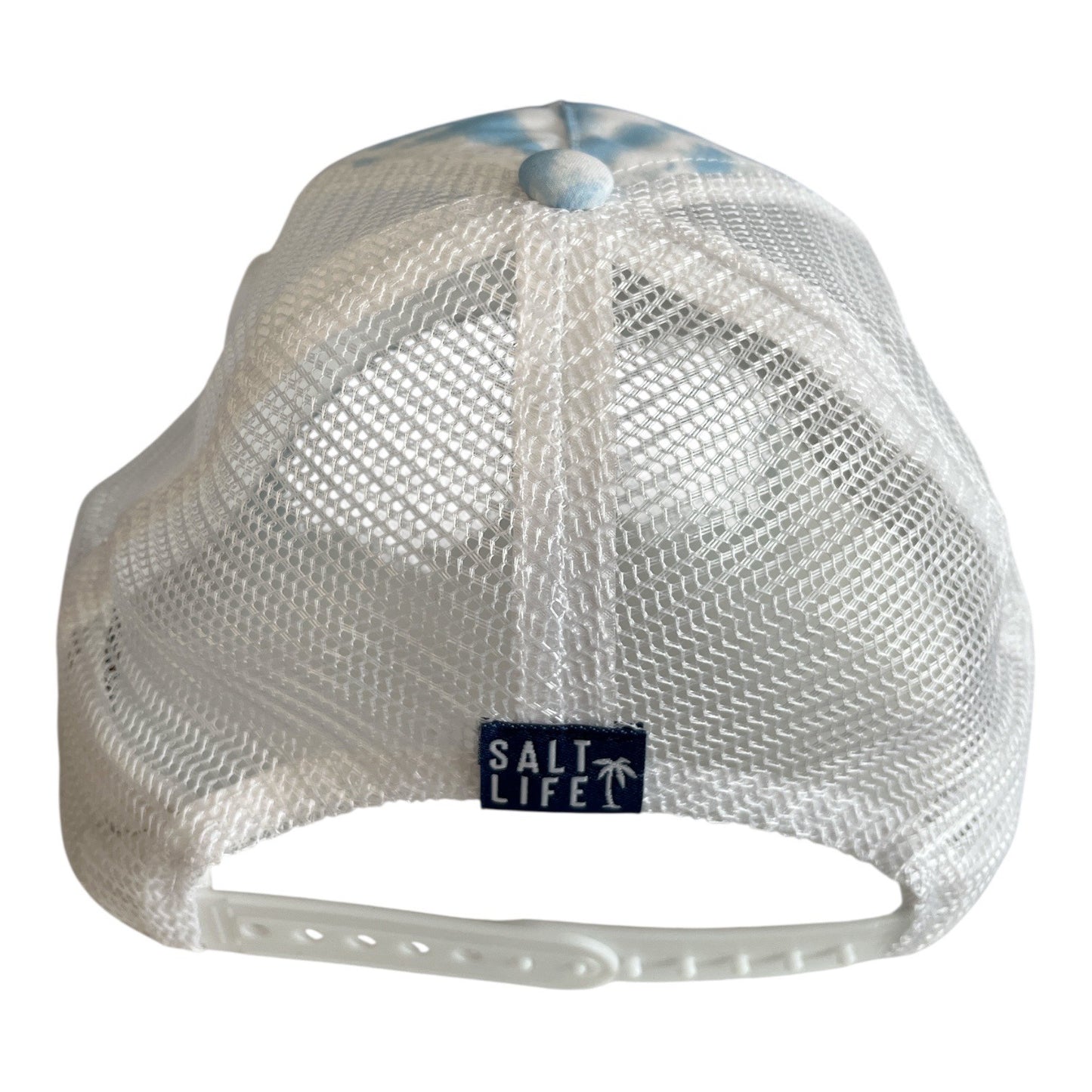 Salt Life Live Salty Blue Tie Dye Trucker Hat Mesh Snapback Cap