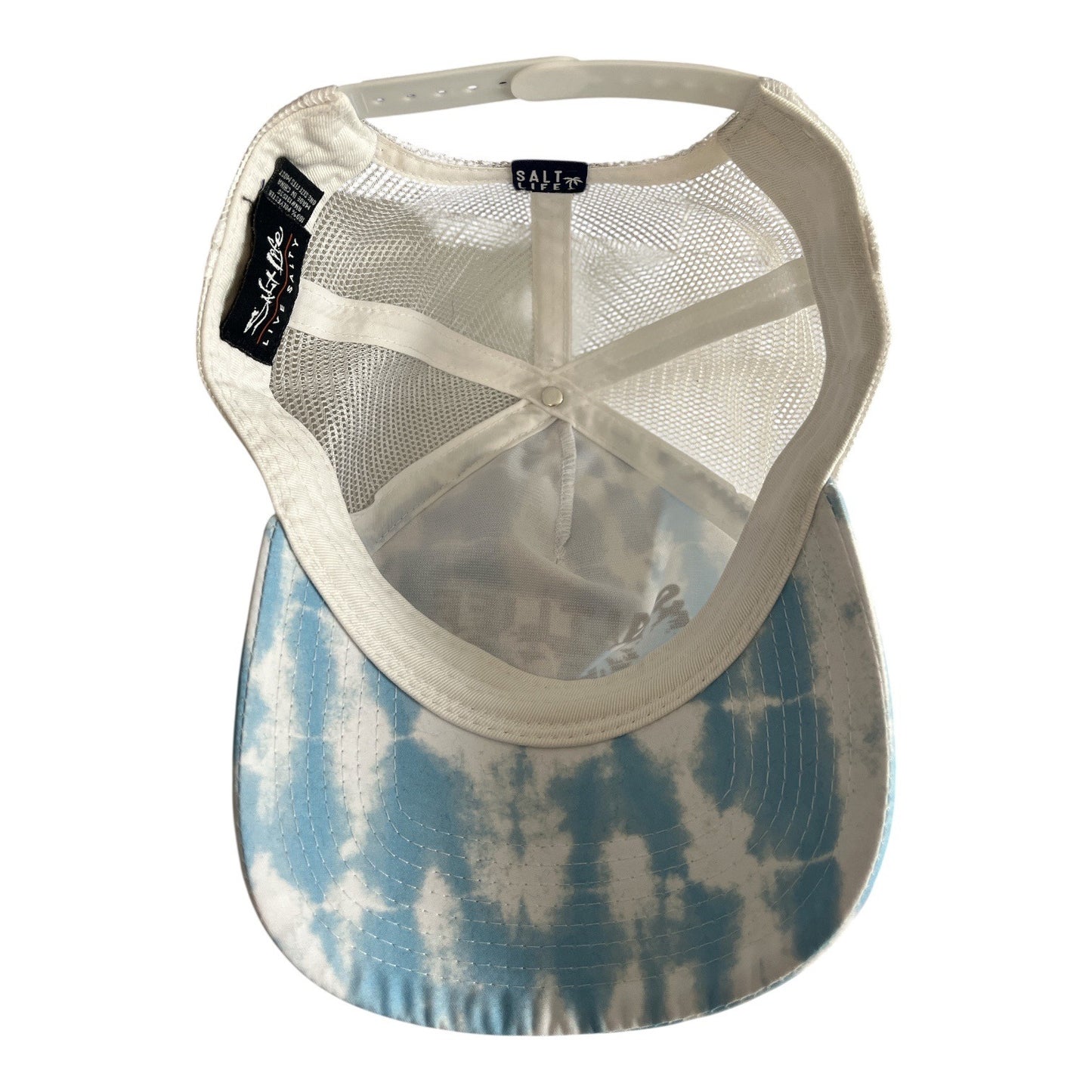 Salt Life Live Salty Blue Tie Dye Trucker Hat Mesh Snapback Cap