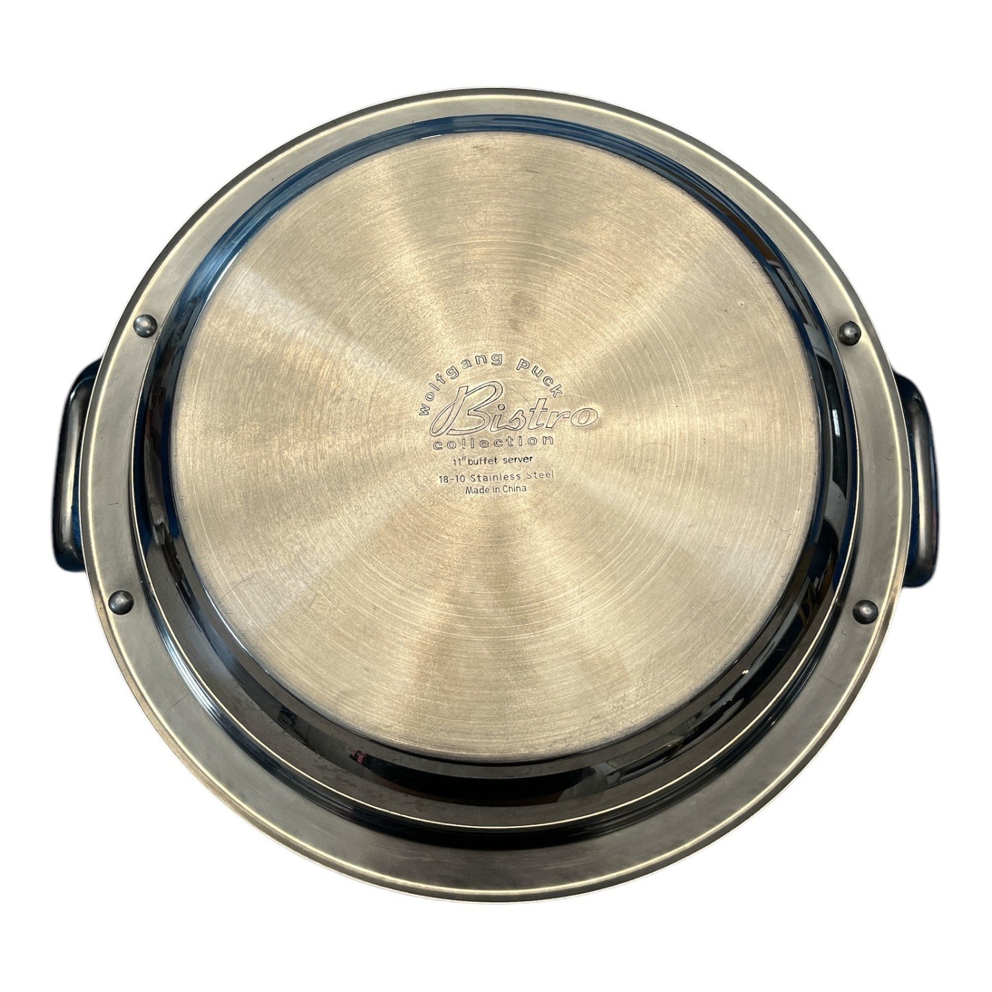 Wolfgang Puck Bistro 18/10 Stainless Steel Buffet Server Dish with Handles 13"