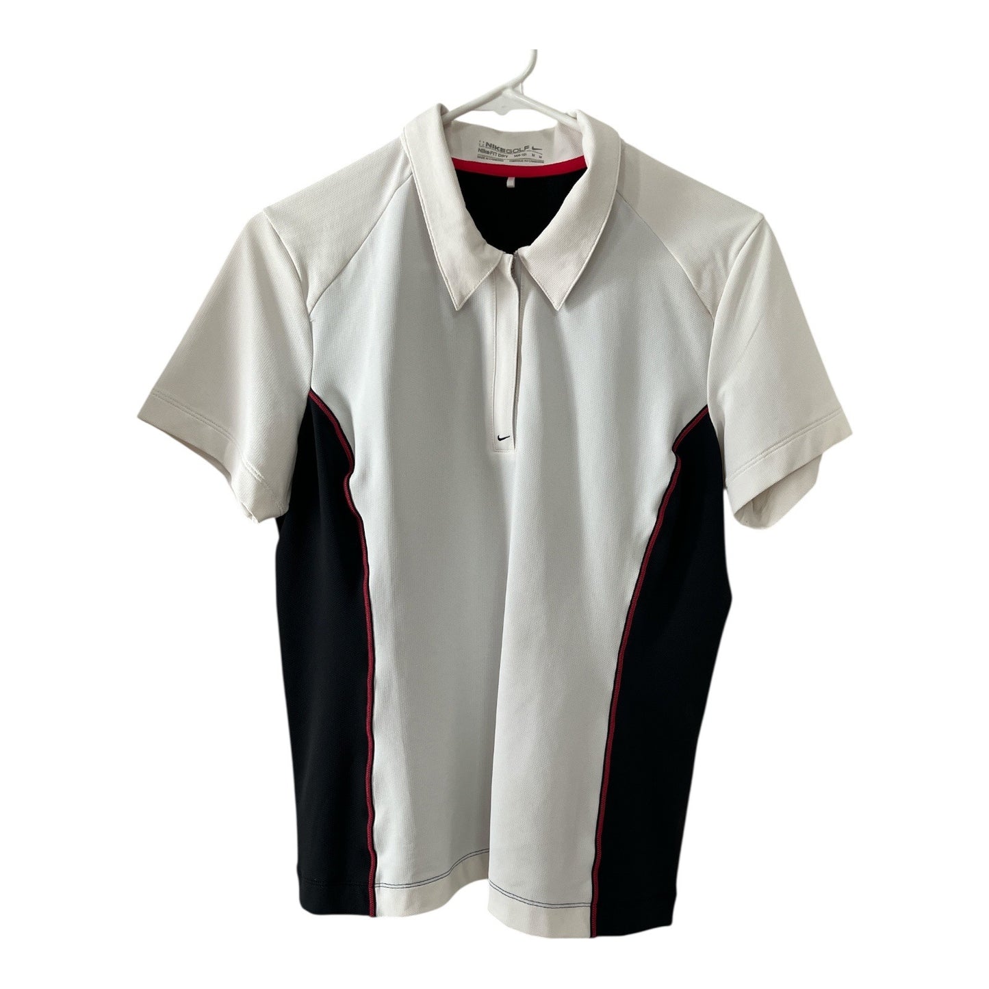 VTG Nike Golf Fit Dry Women’s M White and Black Short-Sleeve Polo Shirt
