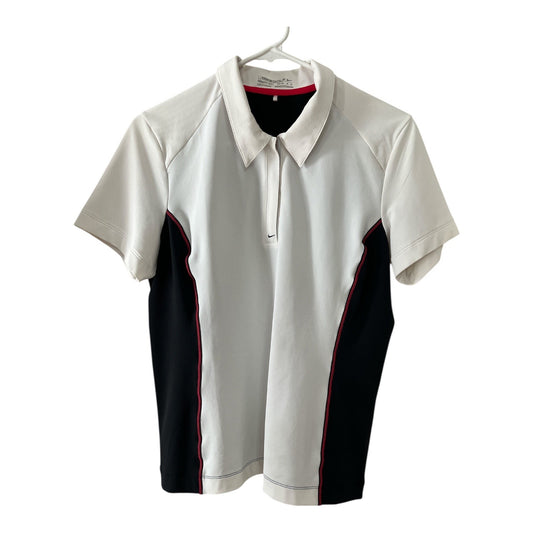 VTG Nike Golf Fit Dry Women’s M White and Black Short-Sleeve Polo Shirt