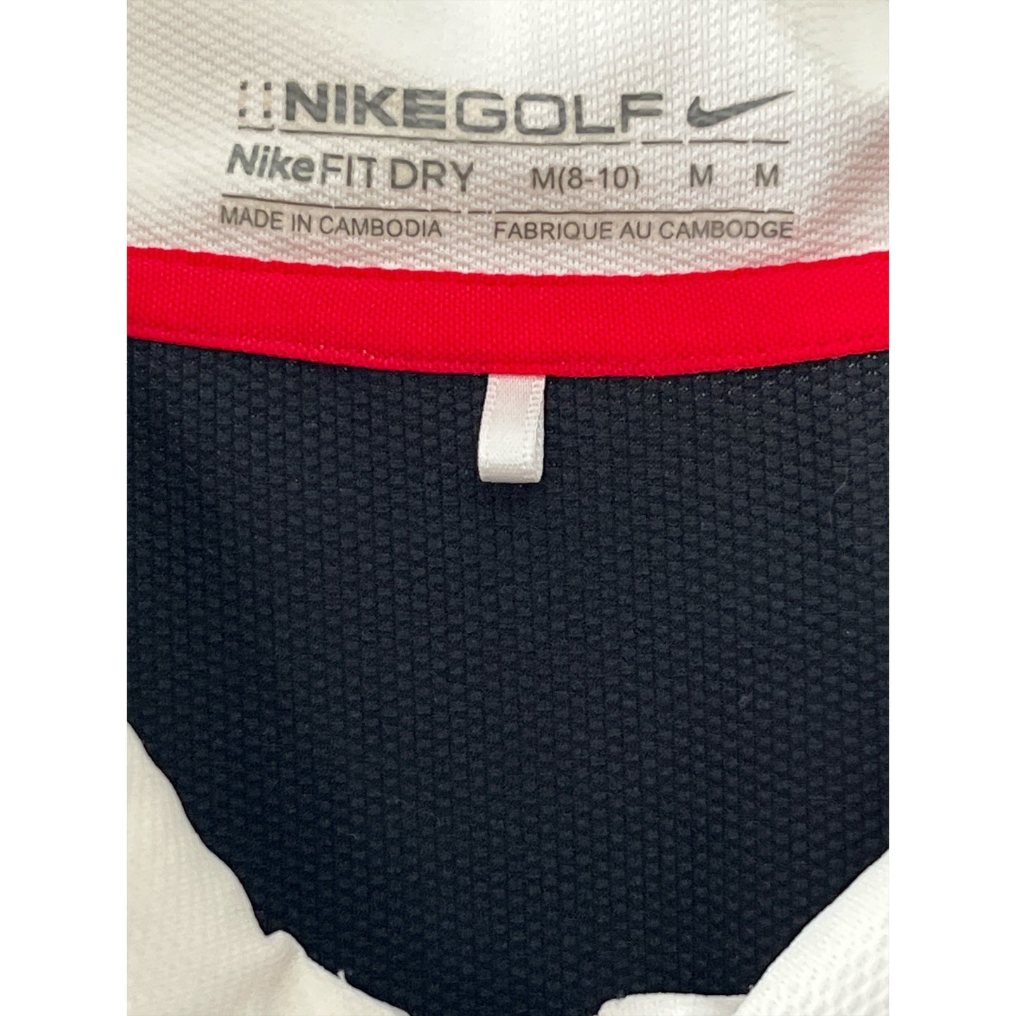 VTG Nike Golf Fit Dry Women’s M White and Black Short-Sleeve Polo Shirt