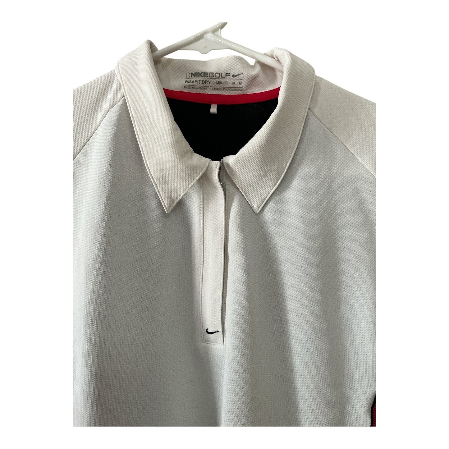 VTG Nike Golf Fit Dry Women’s M White and Black Short-Sleeve Polo Shirt