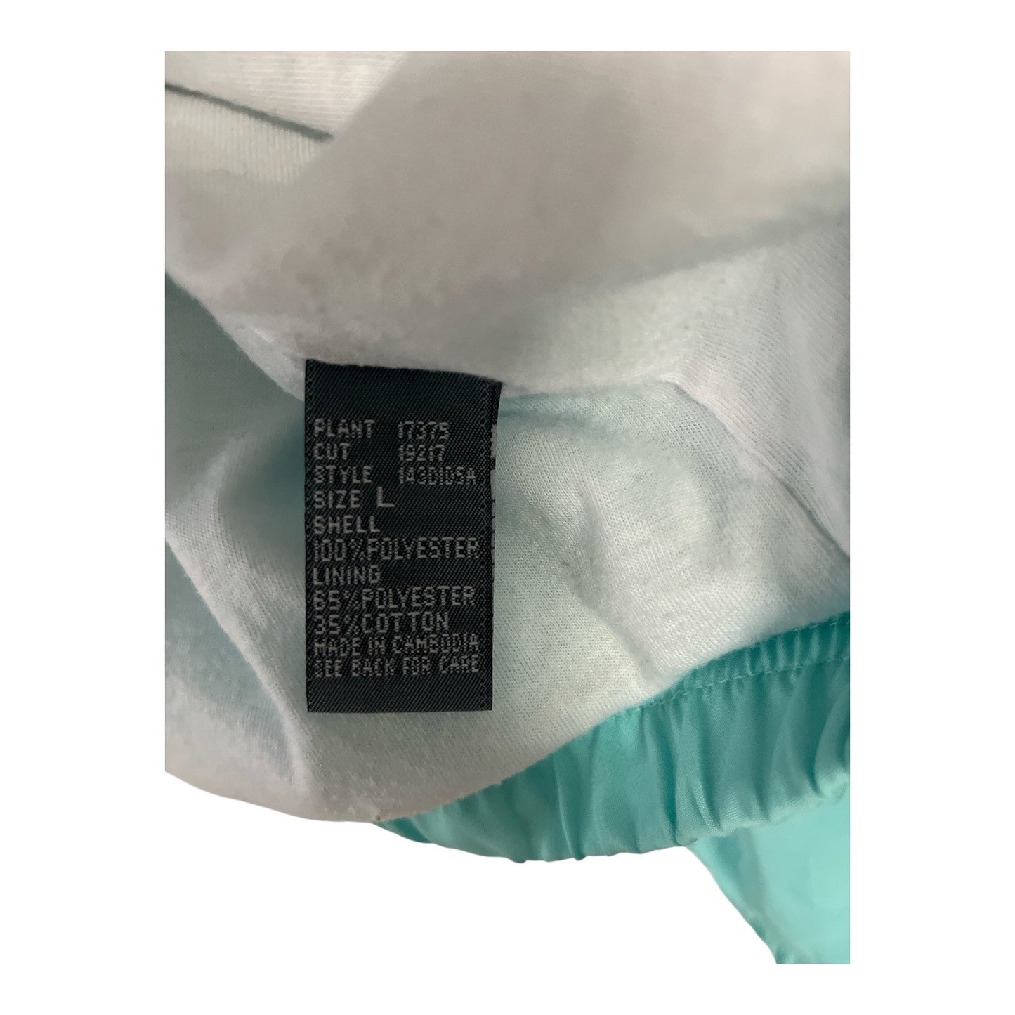 Koret Women’s L Aqua Blue Zip Front Lightweight Jacket Polyester Cotton Lined Vtg