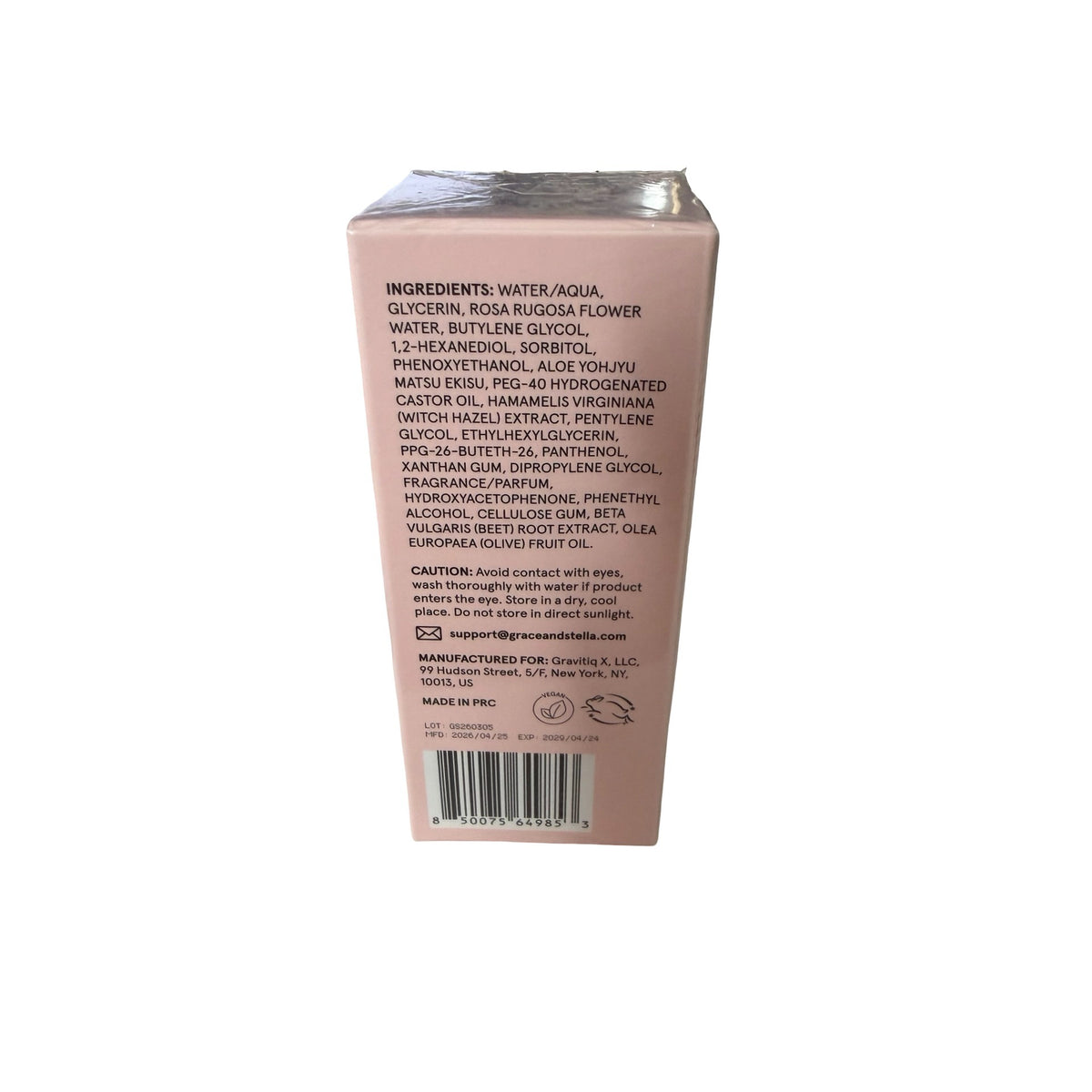Grace & Stella Refreshing Rose Facial Spray 1 oz Hydrating Face Mist Sealed 2029