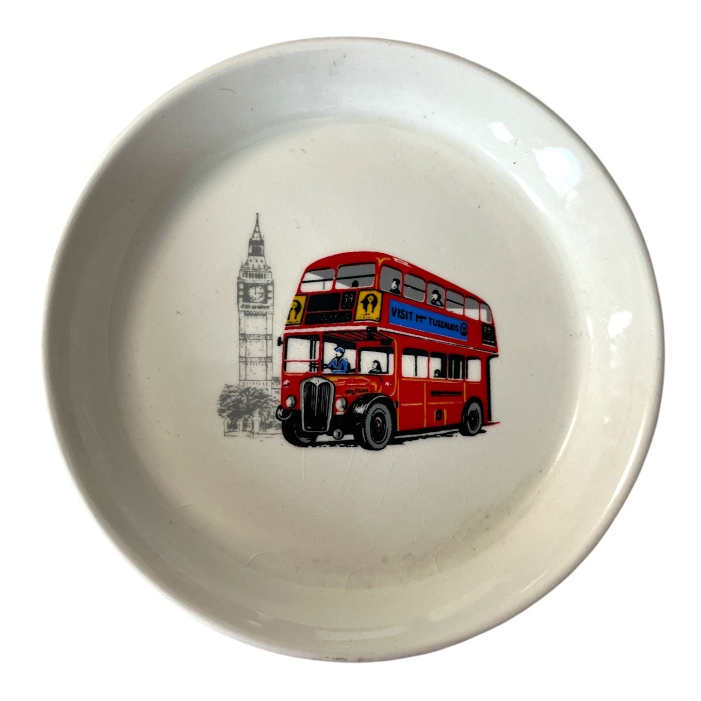 Vintage James Gerard London Dish Red Double Decker Bus Big Ben Souvenir Plate 4.5