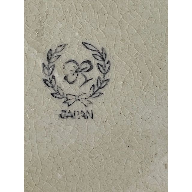 Vintage Japanese Relief Beer Mugs Set of 4 Hand Painted Stoneware Tavern Scene