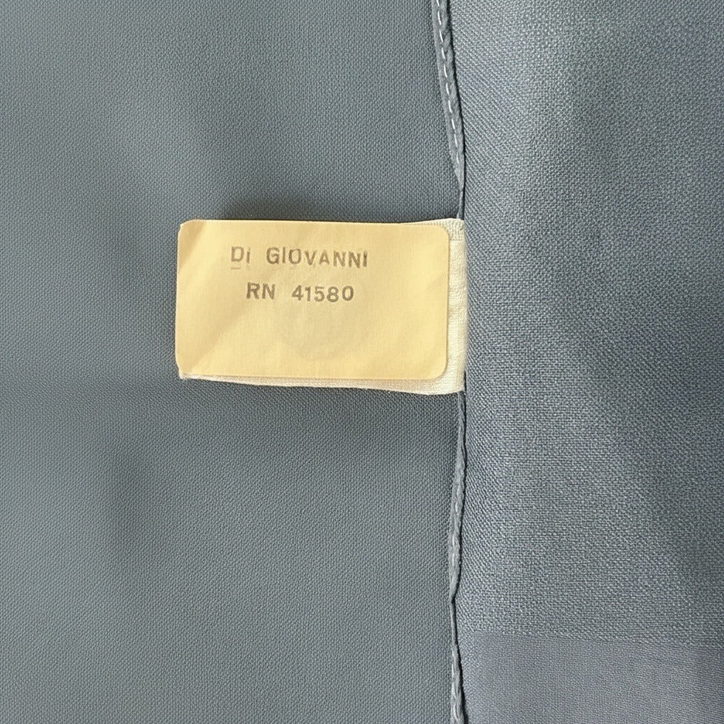 Vintage Boselli Trevira Italian Slate Blue Scarf Made in Italy