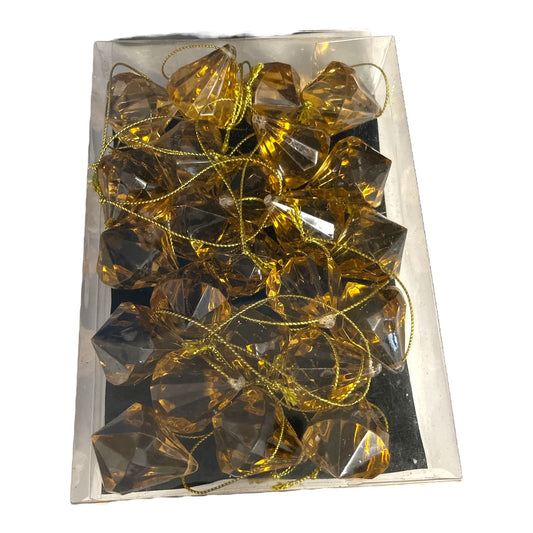Gilded Noel Amber Diamond-Shaped Holiday Ornaments – Set of 24 – Target 2008
