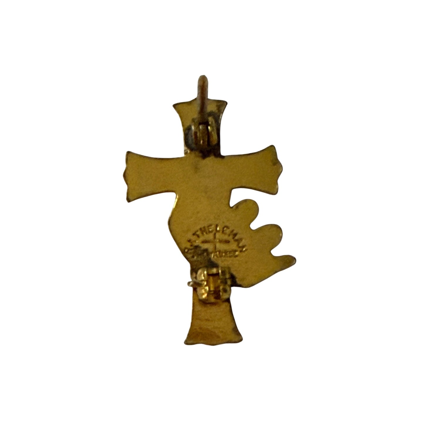 Vintage WMF AMLC Life Member Cross Pin F.J. Theleman Milwaukee Religious Badge