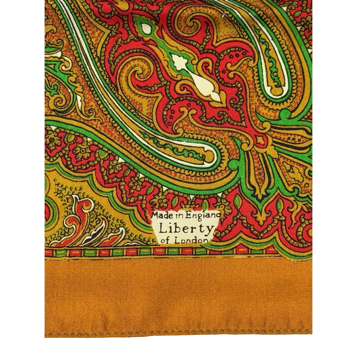 Vintage Liberty of London Paisley Scarf Made in England 18 Inch Square