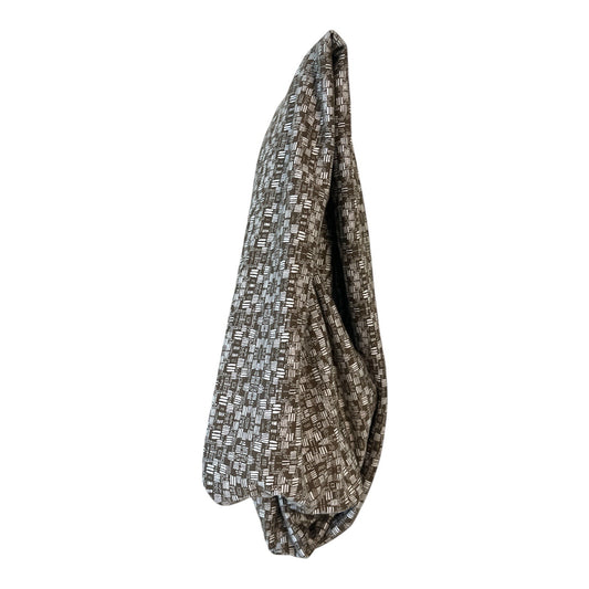 Pure Jill Brown White Geometric Infinity Scarf One Size Soft Lightweight Loop Scarf