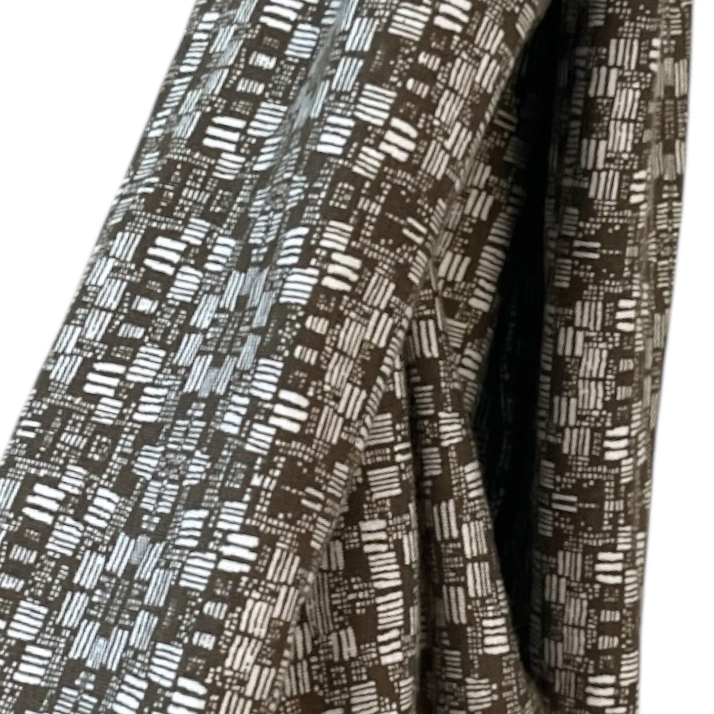 Pure Jill Brown White Geometric Infinity Scarf One Size Soft Lightweight Loop Scarf