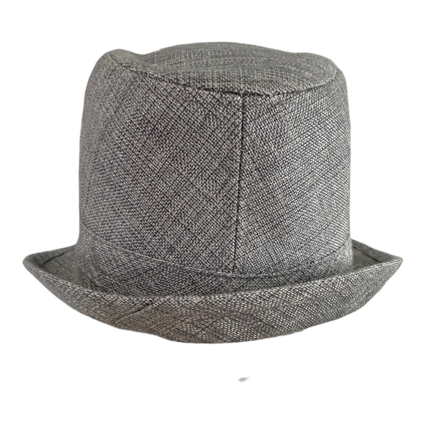 D&Y Gray Textured Fedora Hat One Size Unisex Lightweight Trilby Short Brim
