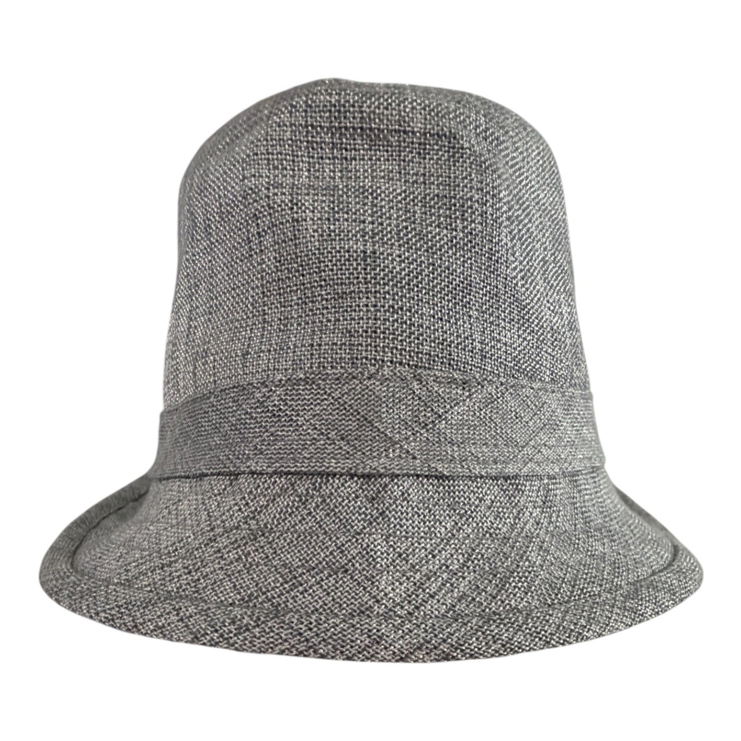 D&Y Gray Textured Fedora Hat One Size Unisex Lightweight Trilby Short Brim