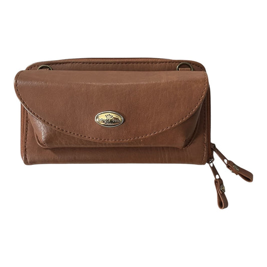 Dolce Vita Tan Wallet – Zip Bifold with Strap Rings, Belt Loop, Glasses Holder