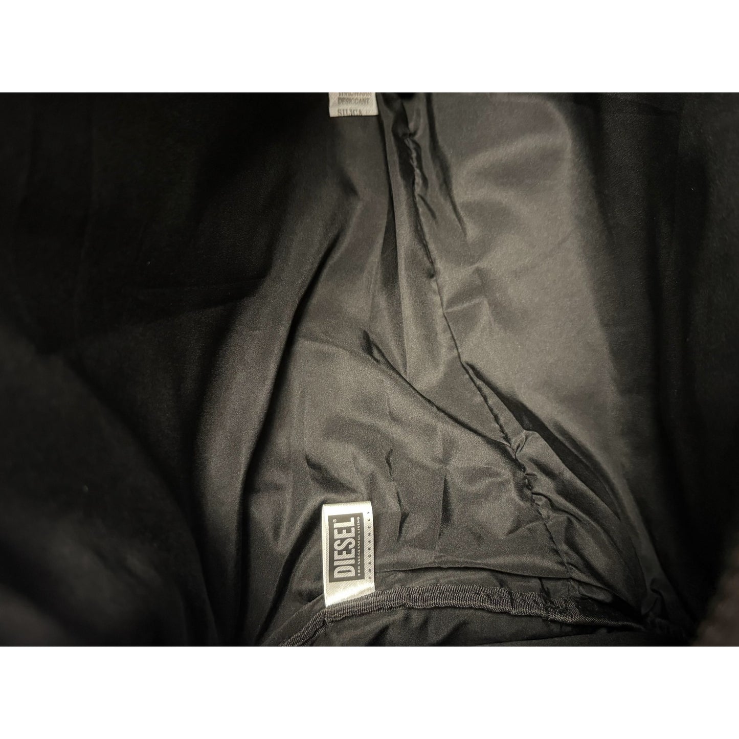 Diesel Fragrances Black Duffel Bag Promotional Travel Gym Tote Large Zip Carryall