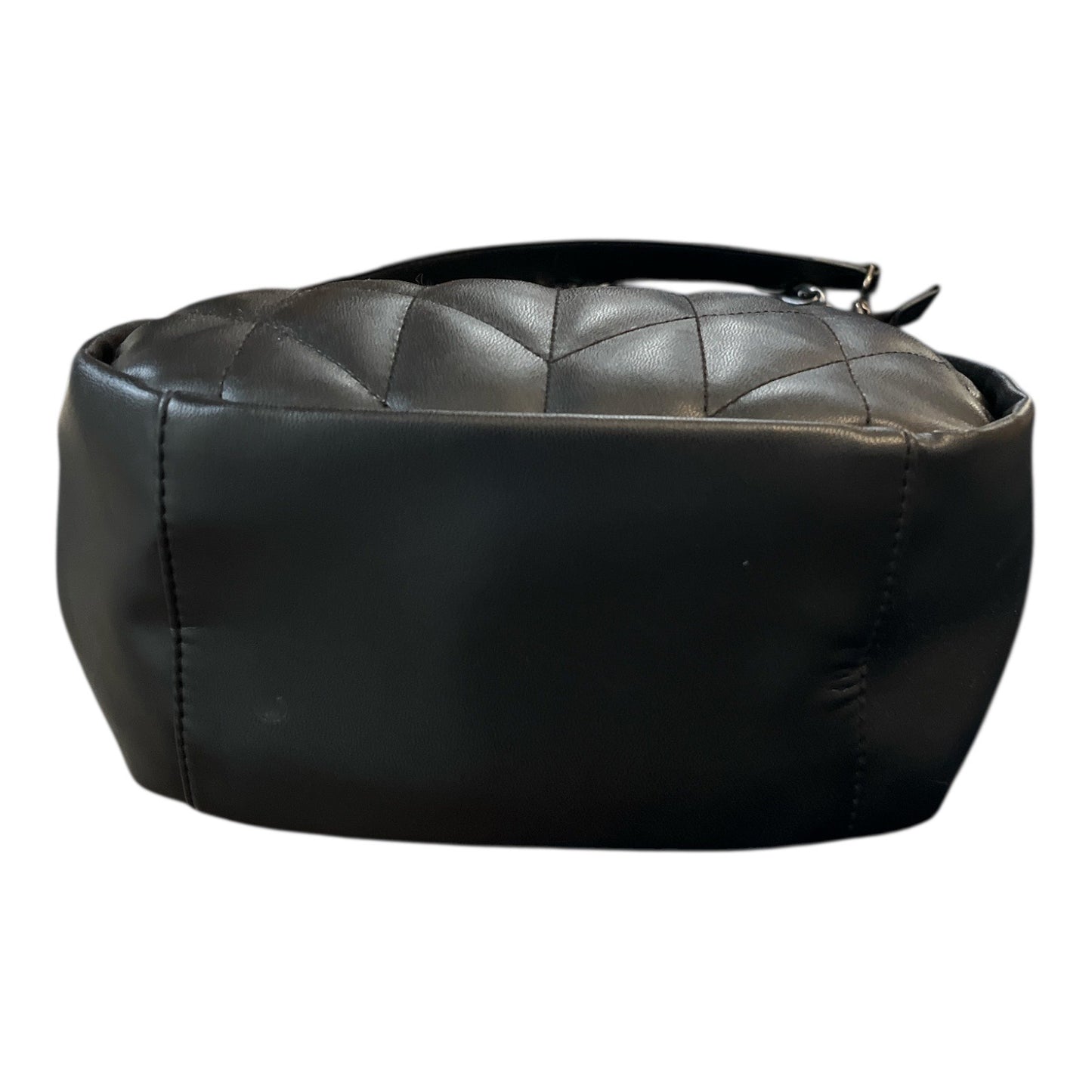 Steve Madden Quilted Black Shoulder Bag – Gunmetal Chain Strap