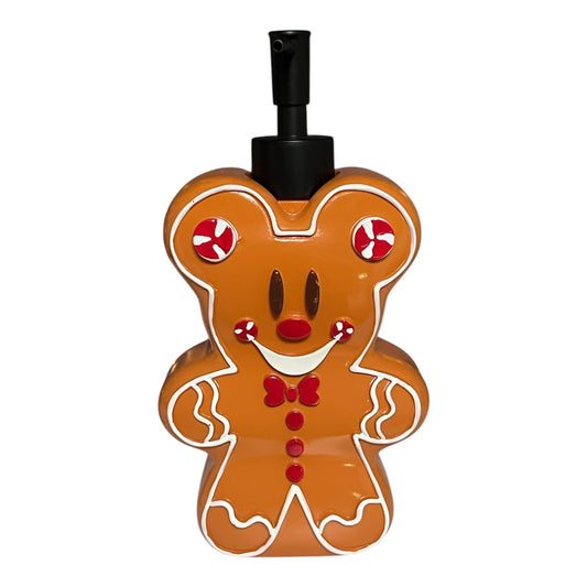 Disney Mickey Mouse Gingerbread Man Lotion Soap Pump Dispenser – Jay Franco & Sons – New Without Tags