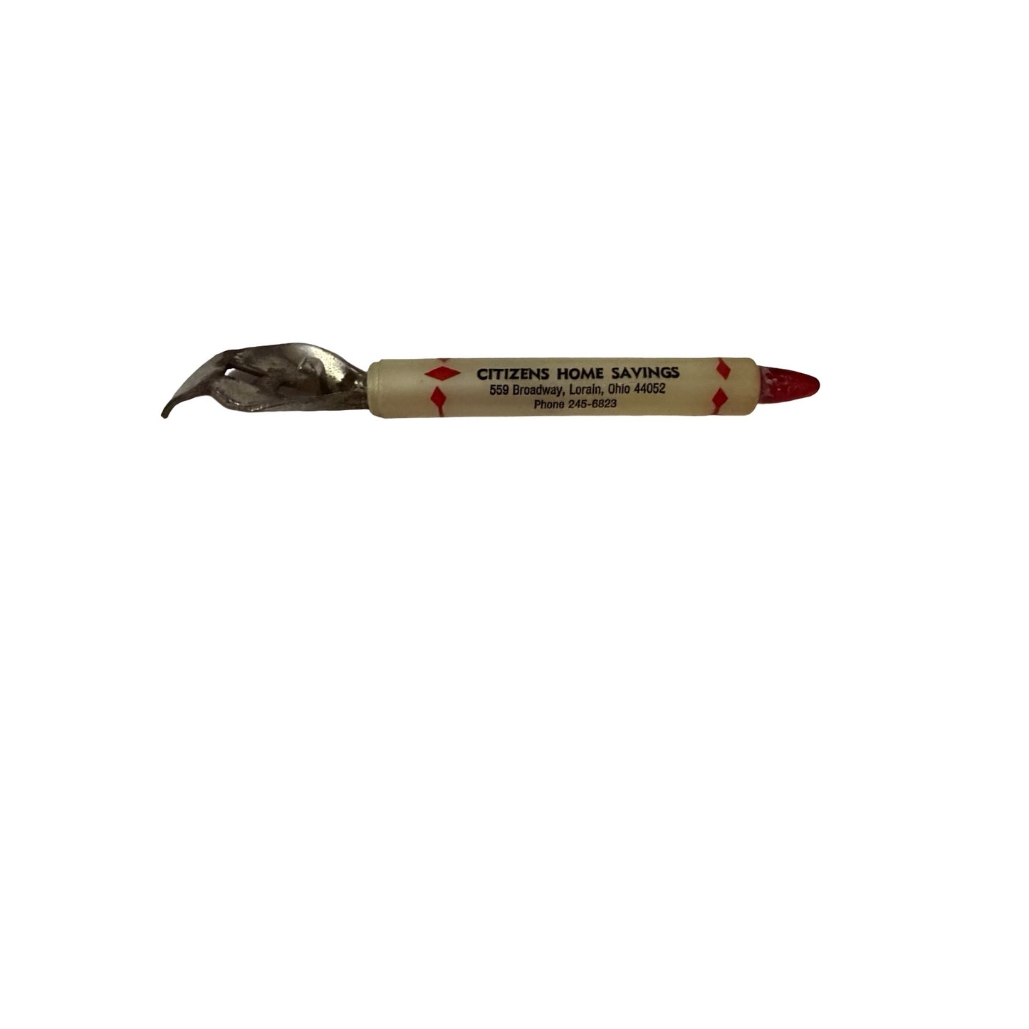 Vintage Citizens Home Savings Advertising Can Opener Lorain Ohio Bank Promotional Giveaway