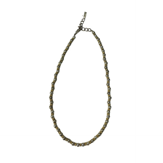 Napier Beaded Necklace Gold Tone Silver Tone Beads Adjustable Vintage