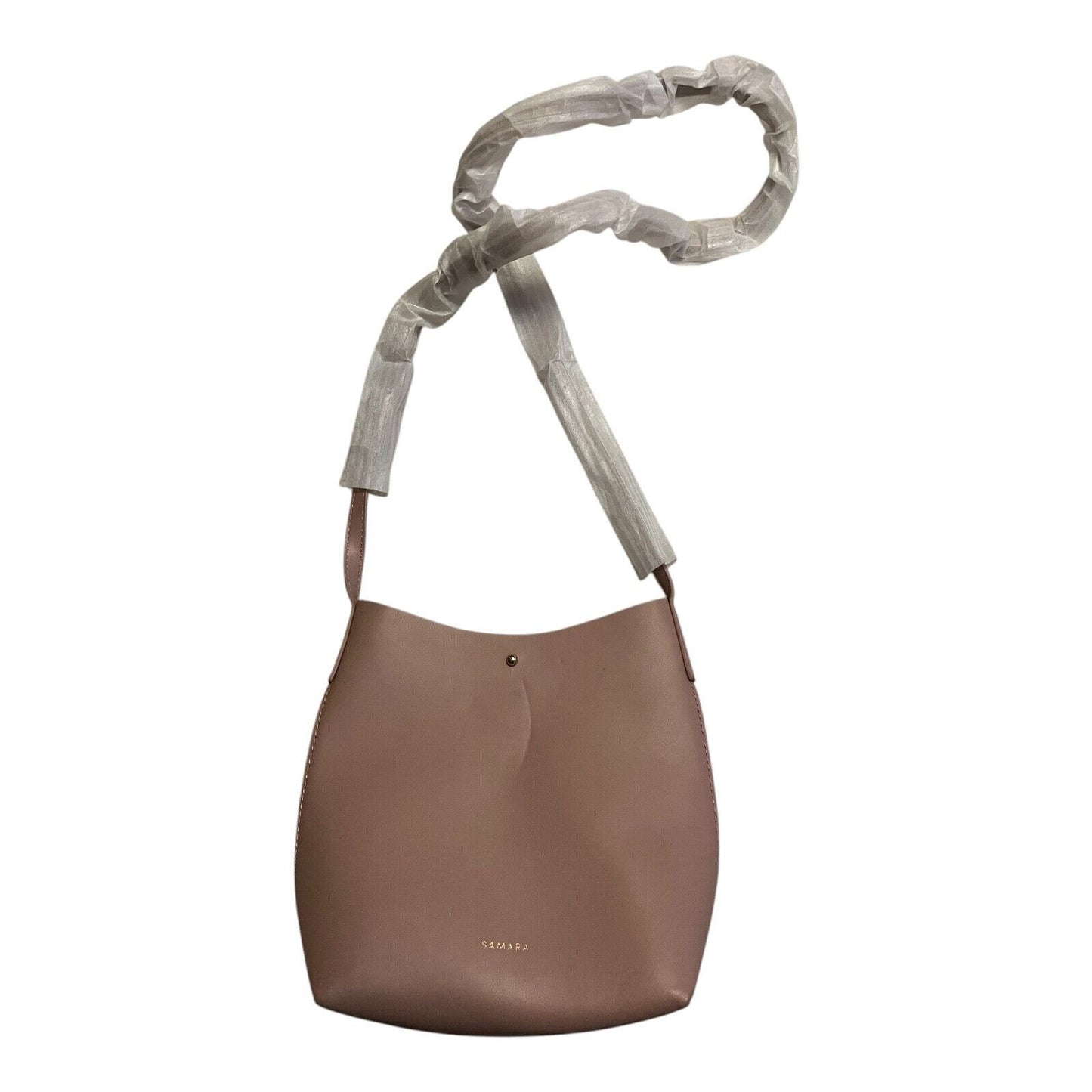 Samara Peony Pink Vegan Leather Shoulder Crossbody Bag – Medium – Adjustable Strap