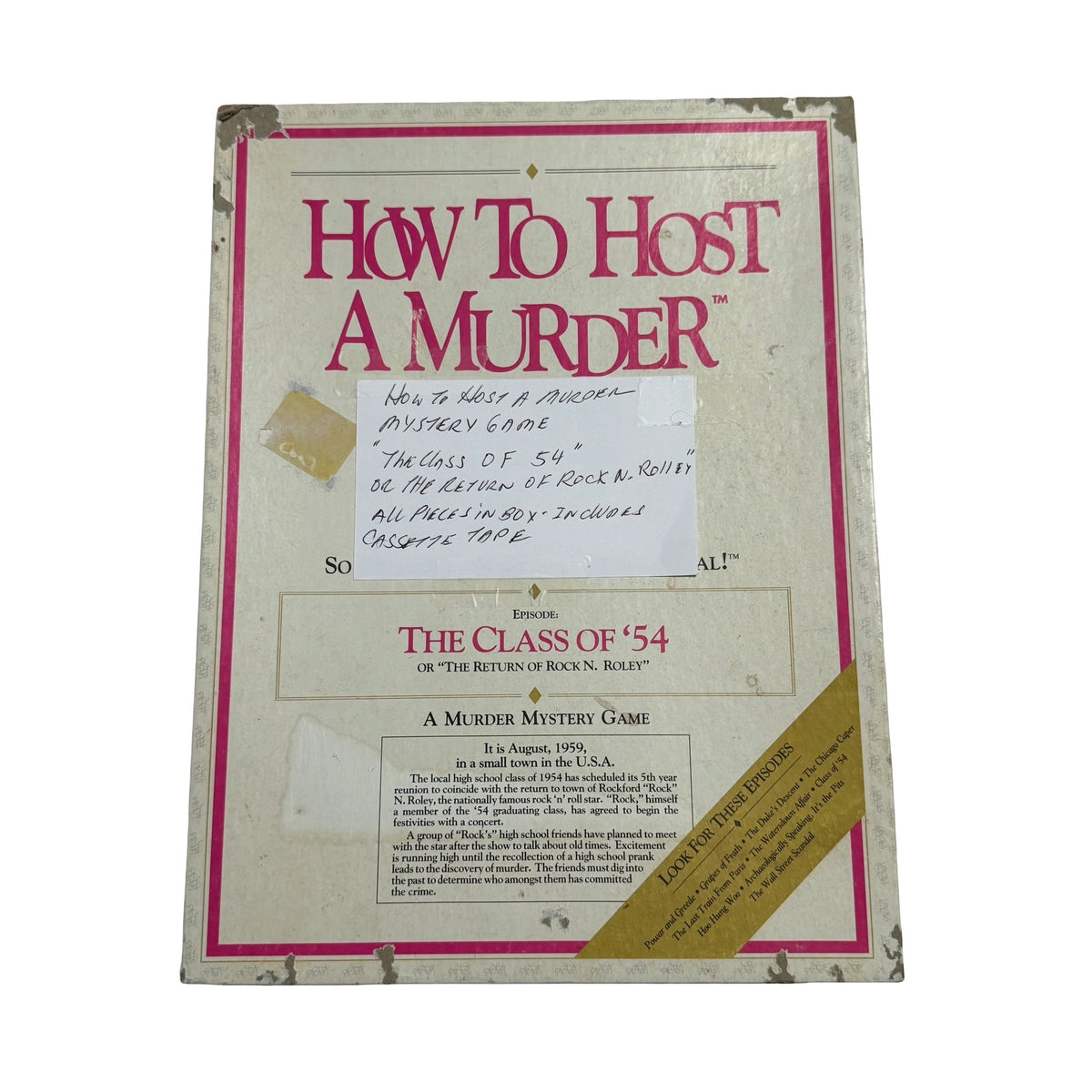 Vintage 1987 How to Host a Murder The Class of '54 Complete Mystery Game Cassette