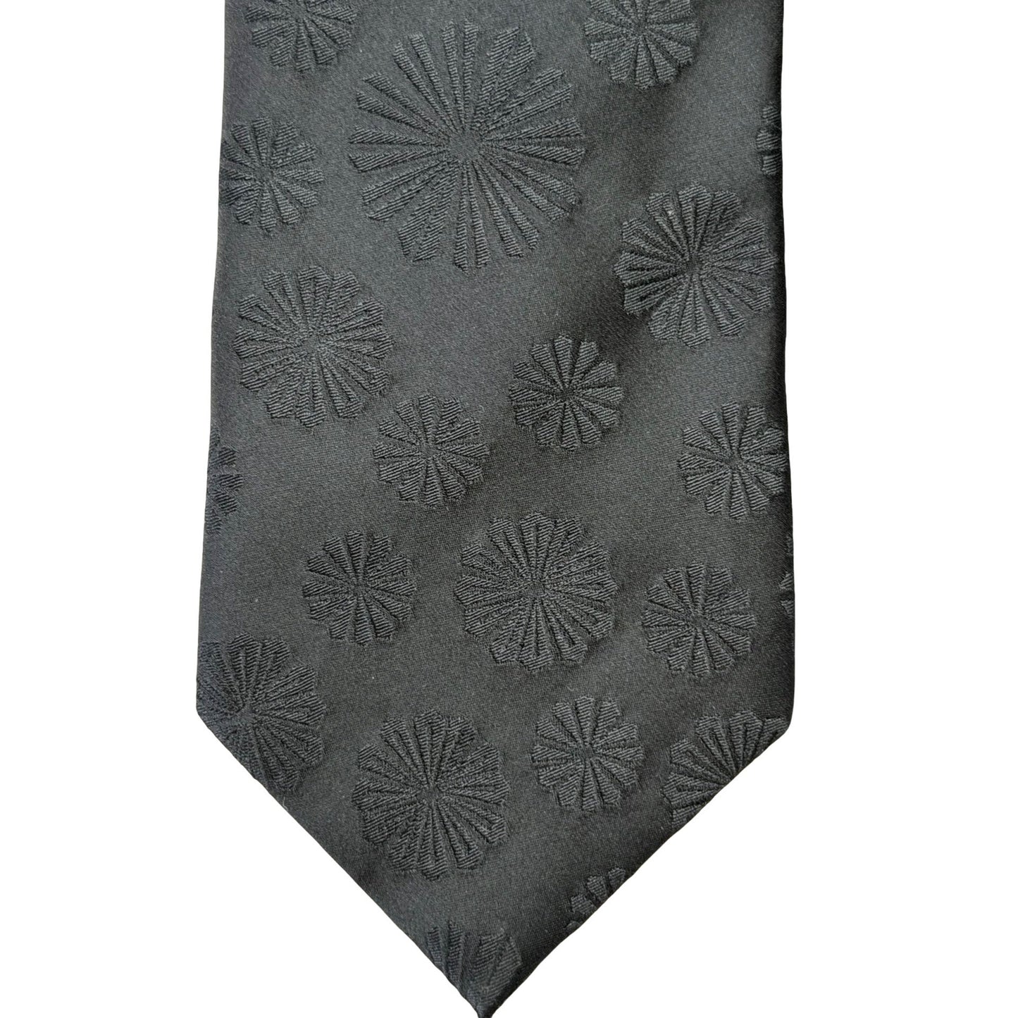 Steve Harvey The Board Room Black Silk Necktie Tonal Geometric 58 x 4