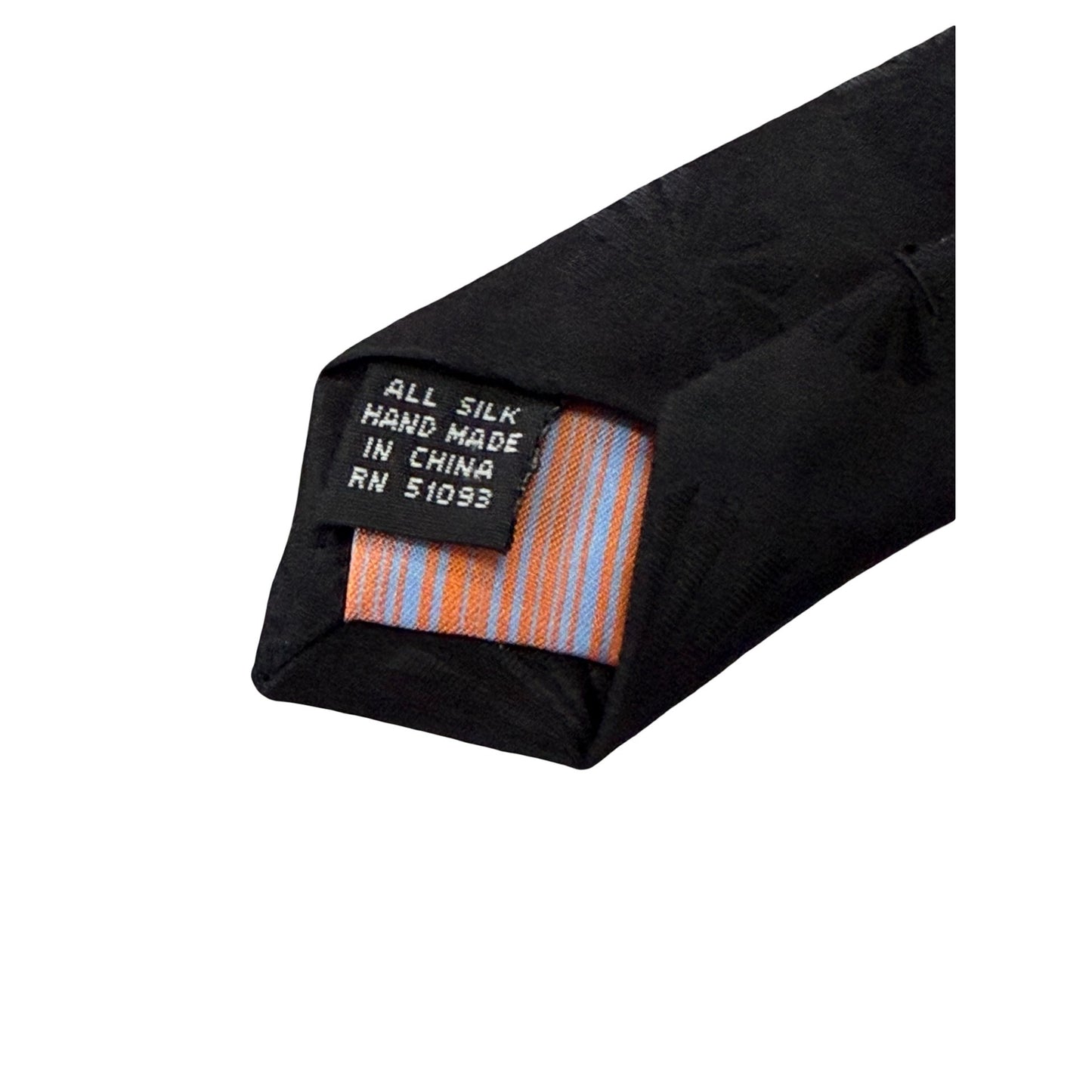 Steve Harvey The Board Room Black Silk Necktie Tonal Geometric 58 x 4