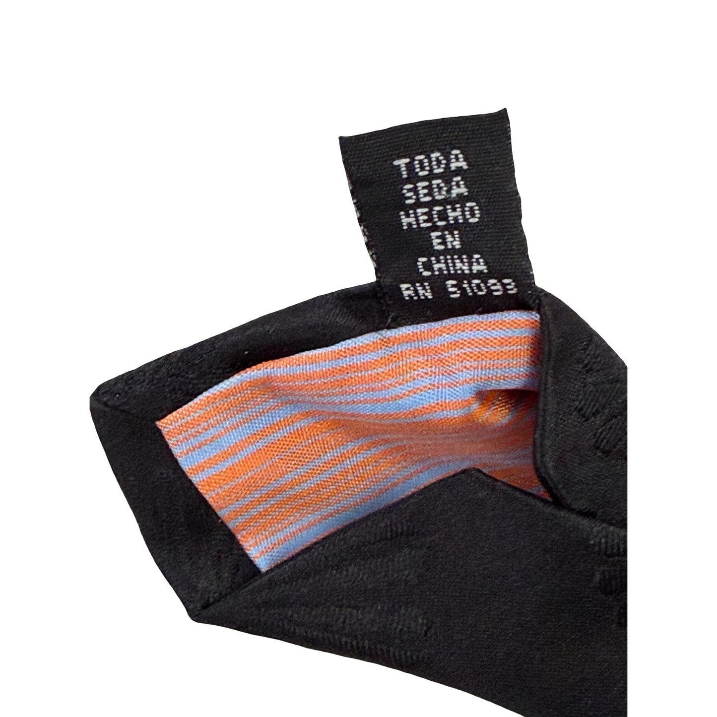 Steve Harvey The Board Room Black Silk Necktie Tonal Geometric 58 x 4