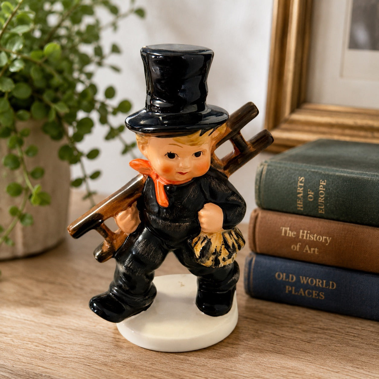 Vintage Goebel Chimney Sweep Figurine West Germany Lucky Sweep Boy Porcelain Figure
