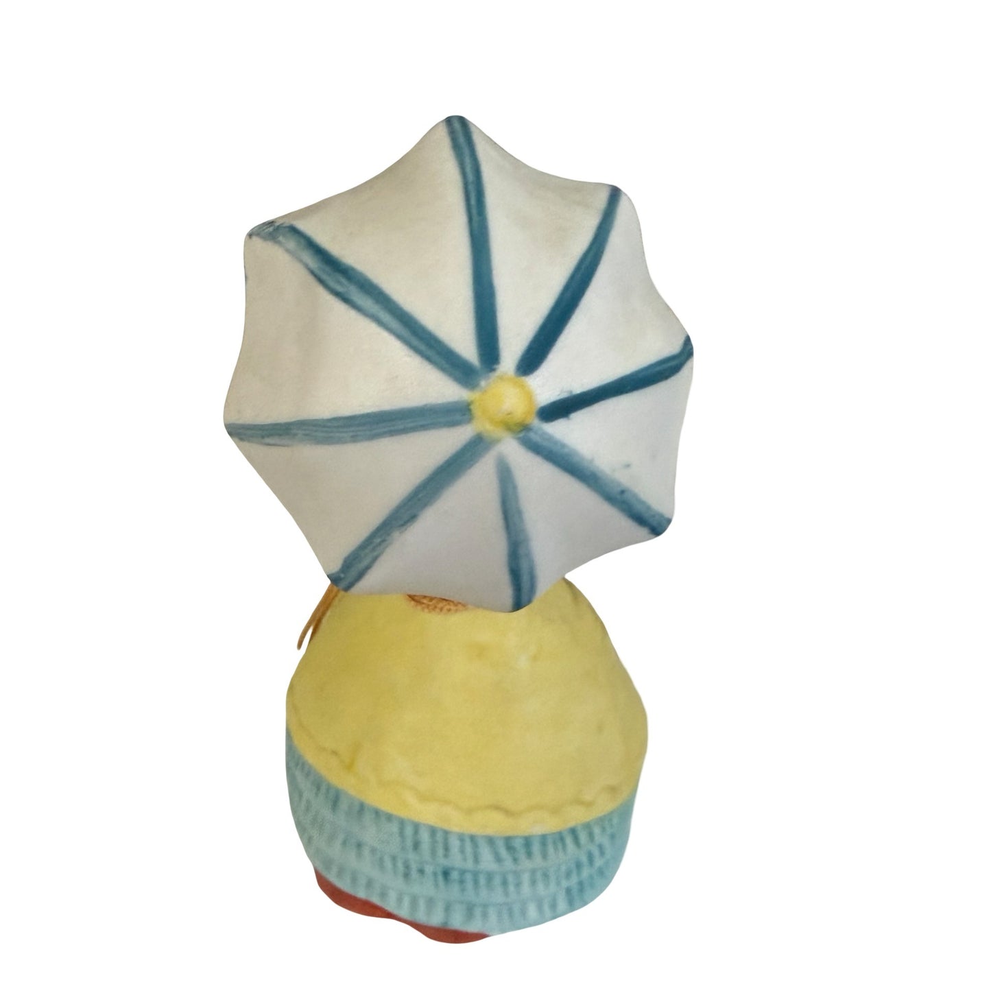 Vintage 1978 JASCO Adorabelles Merri Bells Girl With Umbrella Porcelain Bell